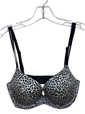Victoria’s Secret Very Sexy Plunge Bra 32DD Leopard Print Lightly Lined Padded